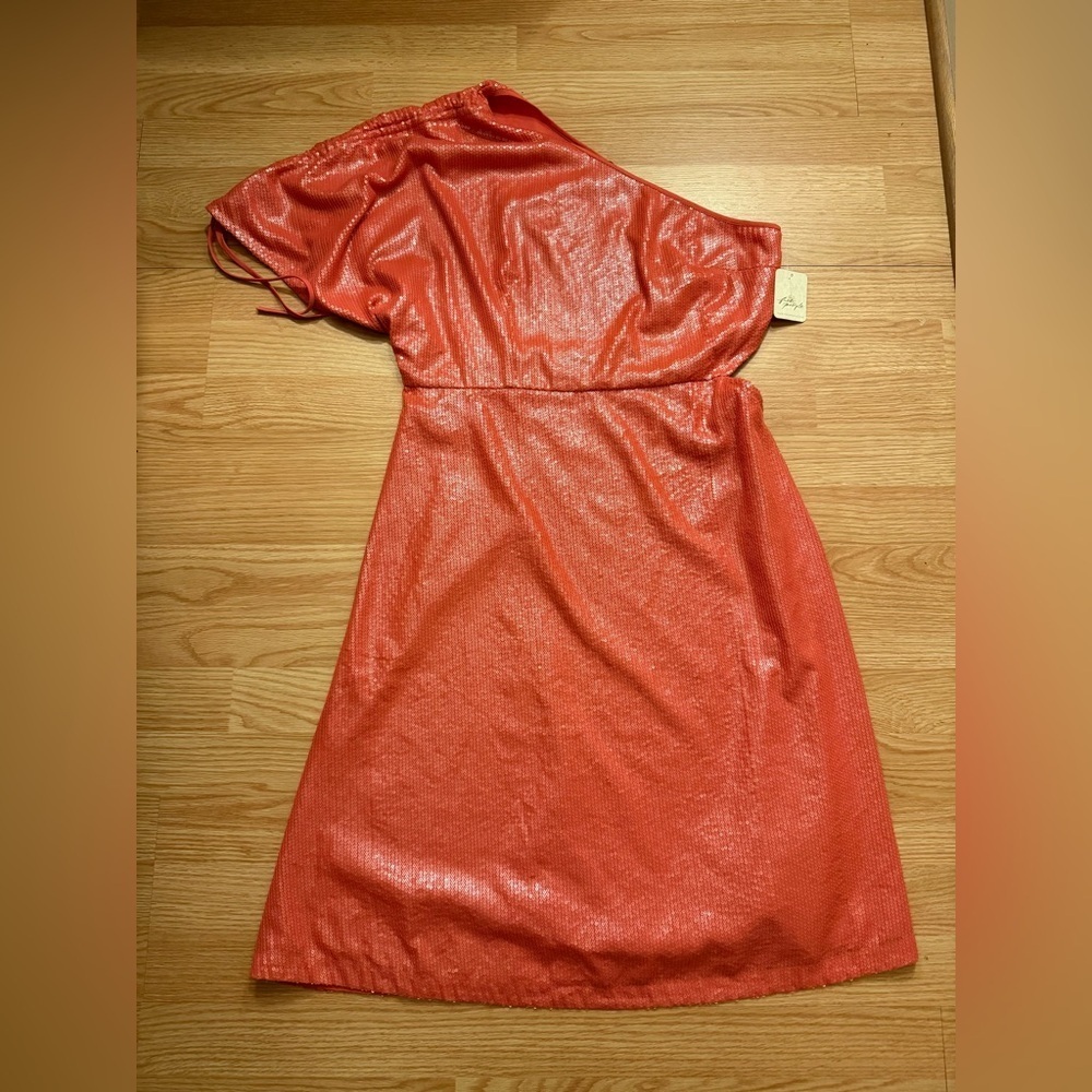 NWT Vineet Bahl One-Shoulder Sequin Mini Dress Size Medium - Picture 4 of 9